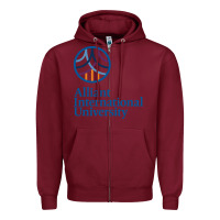 Burgundy alliant international university Zipper Hoodie - linhVisuals