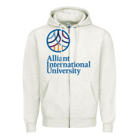 Oatmeal Heather alliant international university Zipper Hoodie - linhVisuals