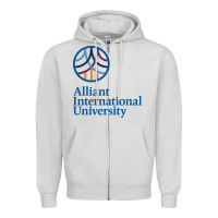 Dove Grey alliant international university Zipper Hoodie - linhVisuals