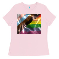 Bubblegum Pink Pride flag Ladies Tee - FaDigitalArtStudio