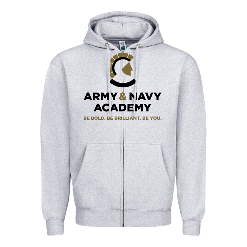 Army And Navy Academy Zipper Hoodie by linhVisuals | Teevron