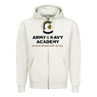 Oatmeal Heather army and navy academy Zipper Hoodie - linhVisuals