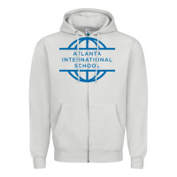 Dove Grey atlanta international school Zipper Hoodie - linhVisuals