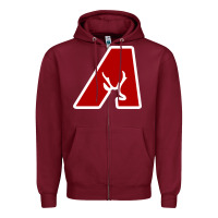 Burgundy avonworth high school Zipper Hoodie - linhVisuals