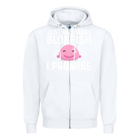 White cool blobfish fishermen fish sea Zipper Hoodie - linhVisuals