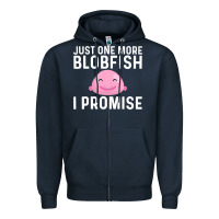 Navy cool blobfish fishermen fish sea Zipper Hoodie - linhVisuals