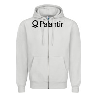 Dove Grey Palantir Zipper Hoodie - linhVisuals