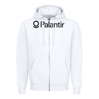 White Palantir Zipper Hoodie - linhVisuals