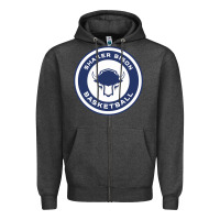 Charcoal Heather shaker basket ball Zipper Hoodie - linhVisuals