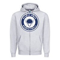 Heather Grey shaker basket ball Zipper Hoodie - linhVisuals