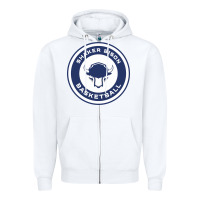White shaker basket ball Zipper Hoodie - linhVisuals