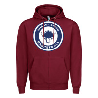 Burgundy shaker basket ball Zipper Hoodie - linhVisuals