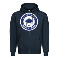 Navy shaker basket ball Zipper Hoodie - linhVisuals