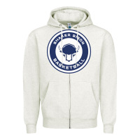 Oatmeal Heather shaker basket ball Zipper Hoodie - linhVisuals