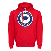 Red shaker basket ball Zipper Hoodie - linhVisuals