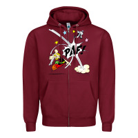 Burgundy asterix and obelix Zipper Hoodie - linhVisuals