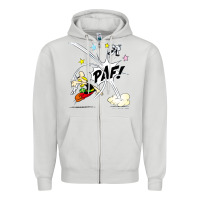 Dove Grey asterix and obelix Zipper Hoodie - linhVisuals