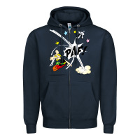 Navy asterix and obelix Zipper Hoodie - linhVisuals