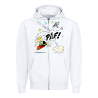 White asterix and obelix Zipper Hoodie - linhVisuals