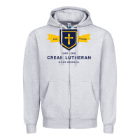 Heather Grey crean lutheran high school Zipper Hoodie - linhVisuals