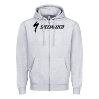 Heather Grey Specialized Bikes Bicycle Zipper Hoodie - linhVisuals