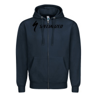 Navy Specialized Bikes Bicycle Zipper Hoodie - linhVisuals