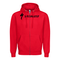Red Specialized Bikes Bicycle Zipper Hoodie - linhVisuals