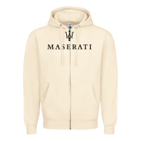 Simple White Trident Symbol Essential Zipper Hoodie | Teevron