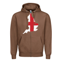 Chestnut england Flag Map Drawing Line Art Zipper Hoodie - linhVisuals