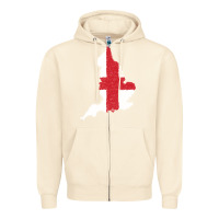 Sandshell england Flag Map Drawing Line Art Zipper Hoodie - linhVisuals