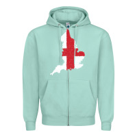 Seafoam england Flag Map Drawing Line Art Zipper Hoodie - linhVisuals