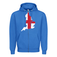 True Royal england Flag Map Drawing Line Art Zipper Hoodie - linhVisuals