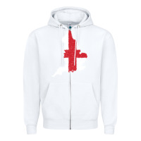 White england Flag Map Drawing Line Art Zipper Hoodie - linhVisuals