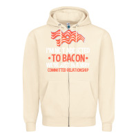 Sandshell bacon apparel t  shirt i'm not addicted to bacon we were just in a com Zipper Hoodie - linhVisuals