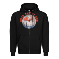 Black bozo the clown vintage style faded design ,  bozo Zipper Hoodie - linhVisuals