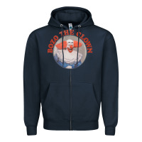 Navy bozo the clown vintage style faded design ,  bozo Zipper Hoodie - linhVisuals