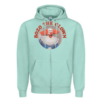 Seafoam bozo the clown vintage style faded design ,  bozo Zipper Hoodie - linhVisuals