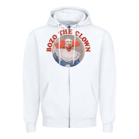 White bozo the clown vintage style faded design ,  bozo Zipper Hoodie - linhVisuals