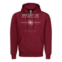Burgundy Breathe Carolina Candyland Zipper Hoodie - linhVisuals