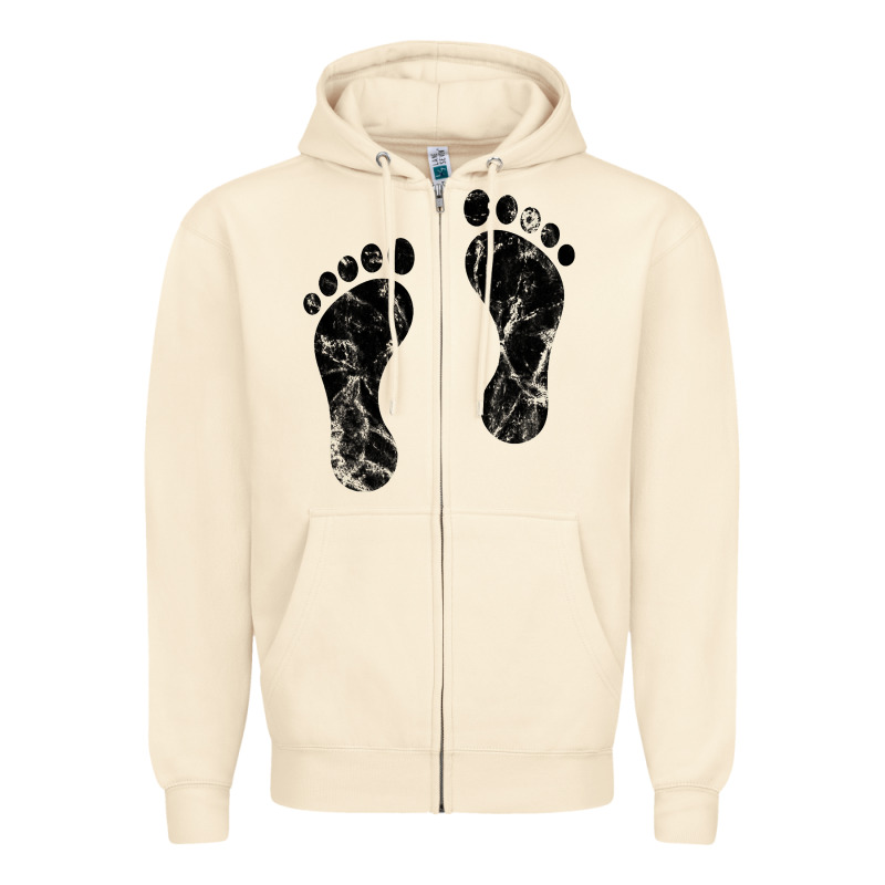 70's Footprints   Footprint Zipper Hoodie by linhVisuals | Teevron