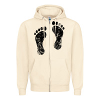 Sandshell 70's footprints   footprint Zipper Hoodie - linhVisuals