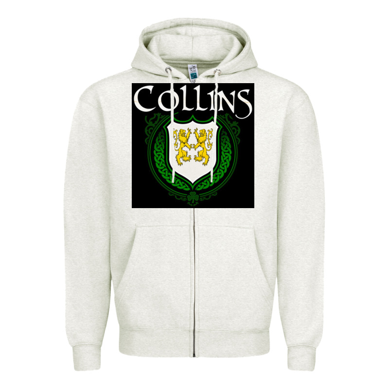 Collins Family Irish Coat Of Arms Zipper Hoodie by linhVisuals | Teevron