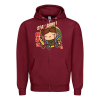 Burgundy kaylee kawaii Zipper Hoodie - linhVisuals