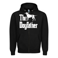 Black the dogfather Zipper Hoodie - linhVisuals