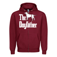 Burgundy the dogfather Zipper Hoodie - linhVisuals