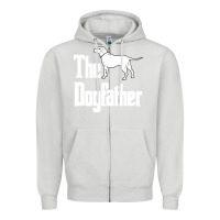 Dove Grey the dogfather Zipper Hoodie - linhVisuals