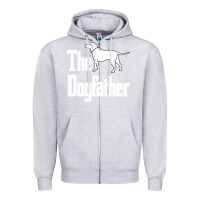 Heather Grey the dogfather Zipper Hoodie - linhVisuals