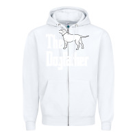 White the dogfather Zipper Hoodie - linhVisuals