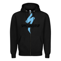 Black Specialized Bikes Bicycle Zipper Hoodie - linhVisuals