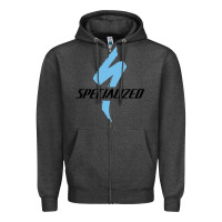 Charcoal Heather Specialized Bikes Bicycle Zipper Hoodie - linhVisuals